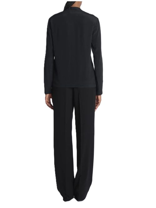 Blusa N°21 nero con chiusura con fiocco N.21 | G09151119000 NERO